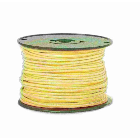 12 AWG Gauge Stranded Hook Up Wire, 500 Ft Length, Yellow, 0.0808 Diameter, GPT, 60 Volts